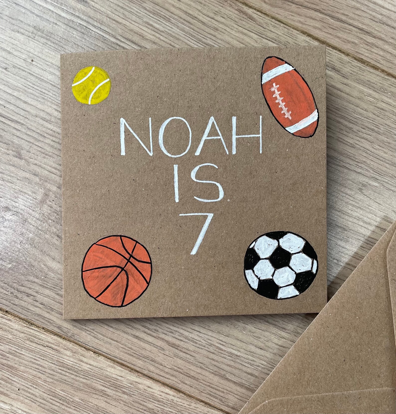 Sports Birthday Card Sporting Card Football Card Etsy