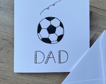 Football father’s day card - fathers day card - happy fathers day - football lover card - dad card - dad birthday - daddy card - grandad