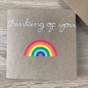 Karte mit Regenbogen - Thinking of you Karte - Karte mit Karte - Karte für gute Laune - Karte für Männer - Karte für Männer - Karte für Männer - Karte für Männer - Karte für Männer