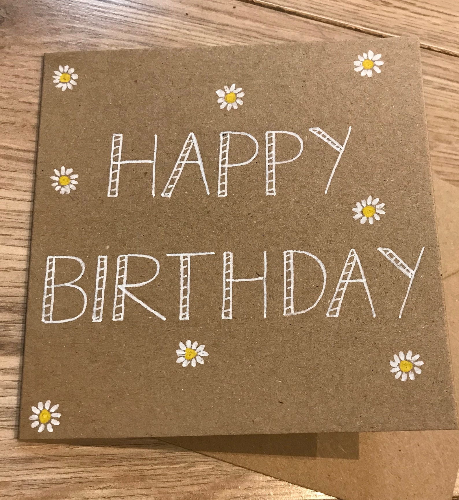 Daisy Birthday Card - Flower Birthday Card - Happy Birthday Card ...
