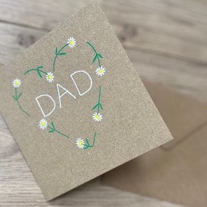 Carte papa marguerite - carte fête des pères marguerite - carte fête des pères - carte papa - carte papa - carte d'anniversaire papa - carte grand-père - carte maman