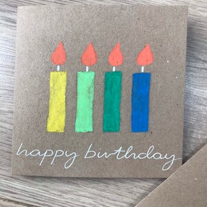 Geburtstagskarte Kerze - Geburtstagskarte Kerze - bunte Geburtstagskarte - Geburtstagskarte - Freundin Geburtstag - Mama Geburtstag
