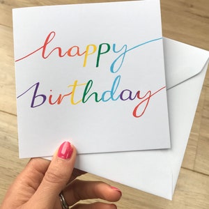 Rainbow happy birthday card rainbow birthday card birthday wishes personalised card adult birthday girl birthday boy birthday image 2