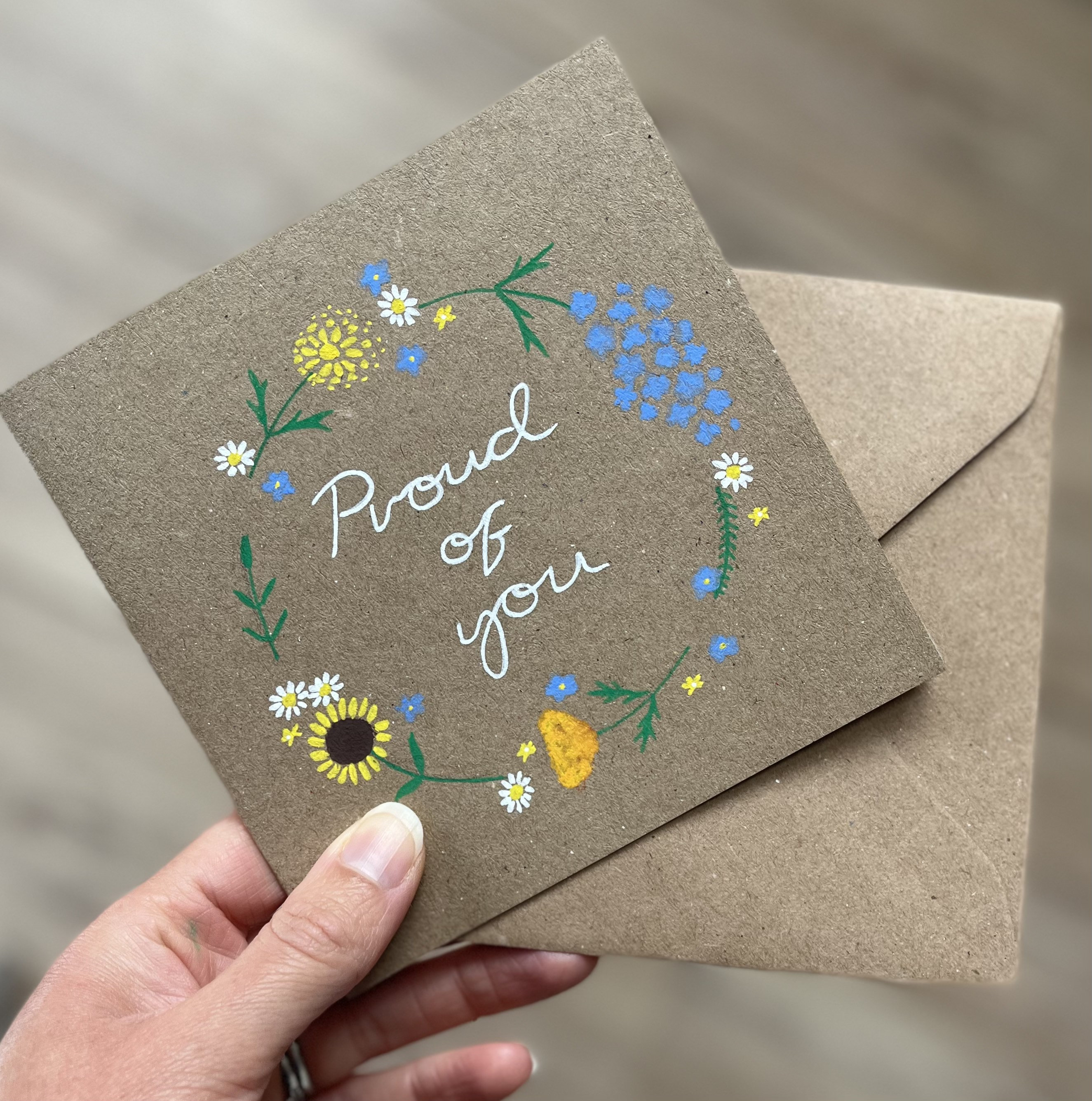 Proud of you card - well done card - congratulations card - so proud - positivity card - friendship card - new job card - exam pass card