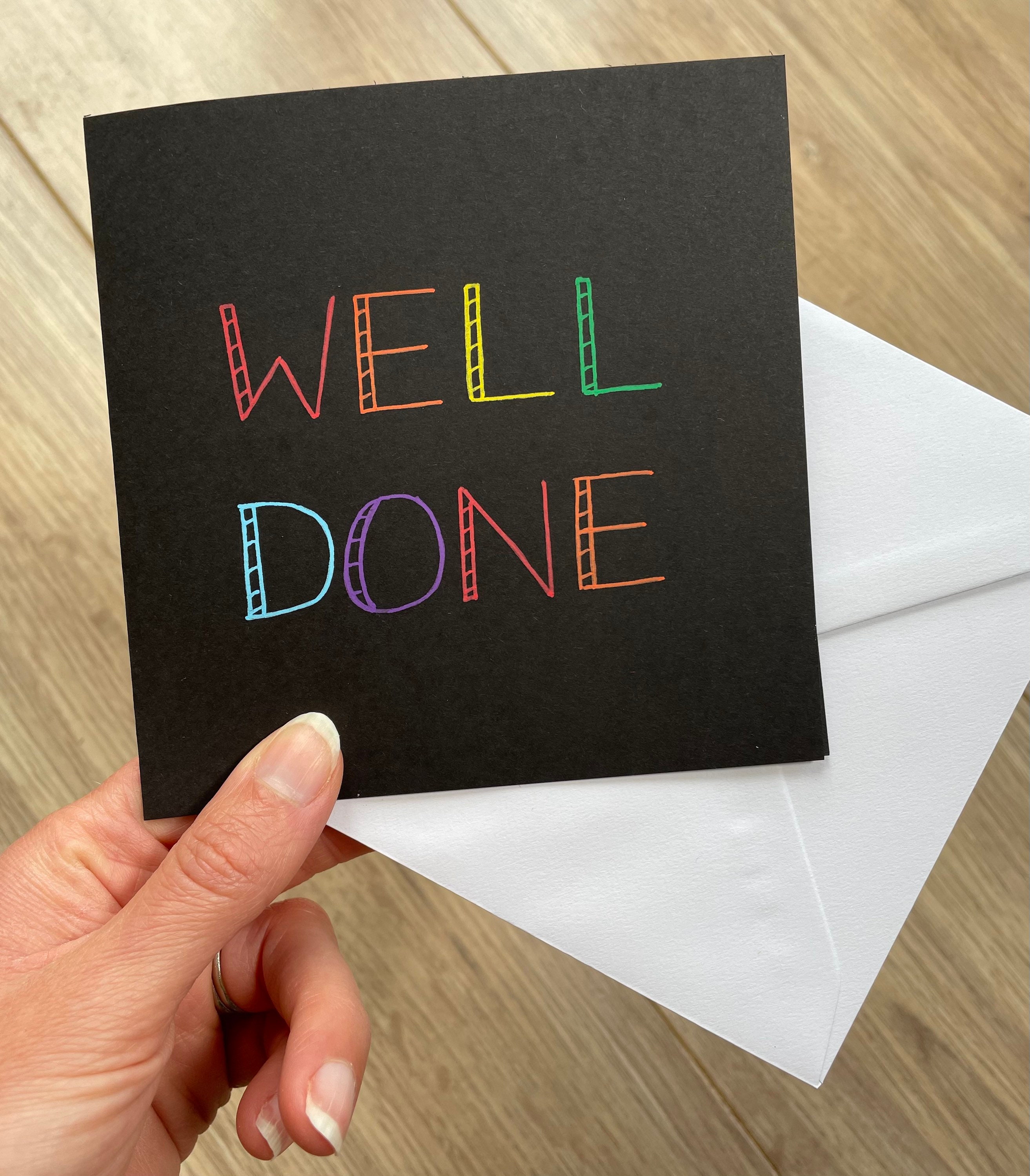 Well Done Card Congratulations Card New Job Card Exam Etsy UK