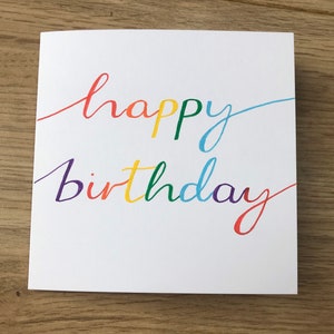 Rainbow happy birthday card rainbow birthday card birthday wishes personalised card adult birthday girl birthday boy birthday image 4