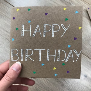 Cartão de aniversário de confete - cartão de aniversário - feliz aniversário - desejos de aniversário - aniversário de amigo - cartão de aniversário infantil - cartão de aniversário masculino