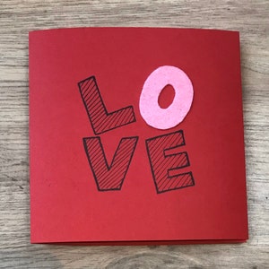 LOVE card - love card - valentine’s day card - valentines day - engagement card - wedding card - anniversary card