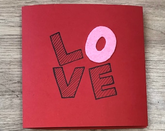 LOVE card - love card - valentine’s day card - valentines day - engagement card - wedding card - anniversary card