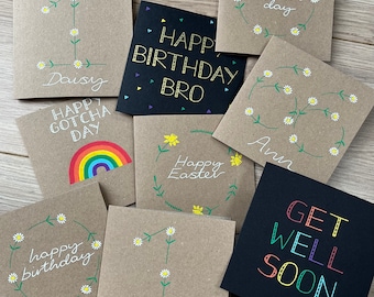 Pack of 5 cards for all occasions - pack of cards - mix and match cards - birthday card pack - mixed pack of cards - bespoke cards