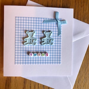 Neue Baby Zwilling Jungen Karte - Jungen Zwillinge Karte - Mädchen Zwillinge Karte - personalisierte Karte - Zwillinge Karte - Karte - Jungen Zwillinge - Baby Karte