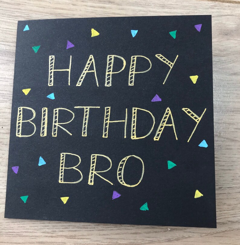 Happy Birthday Bro Card Brother Birthday Card Happy | Etsy
