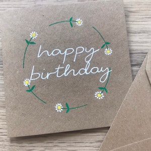 Biglietto di compleanno con margherita - biglietto con margherita - biglietto di compleanno - biglietto di compleanno personalizzato - mese di nascita di aprile - fiore di nascita di aprile - compleanno di una bambina