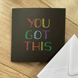 Tienes esta tarjeta - tarjeta de buena suerte - tarjeta de positividad - puedes hacerlo - tarjeta de amistad - tarjeta de aliento - puedes hacerlo