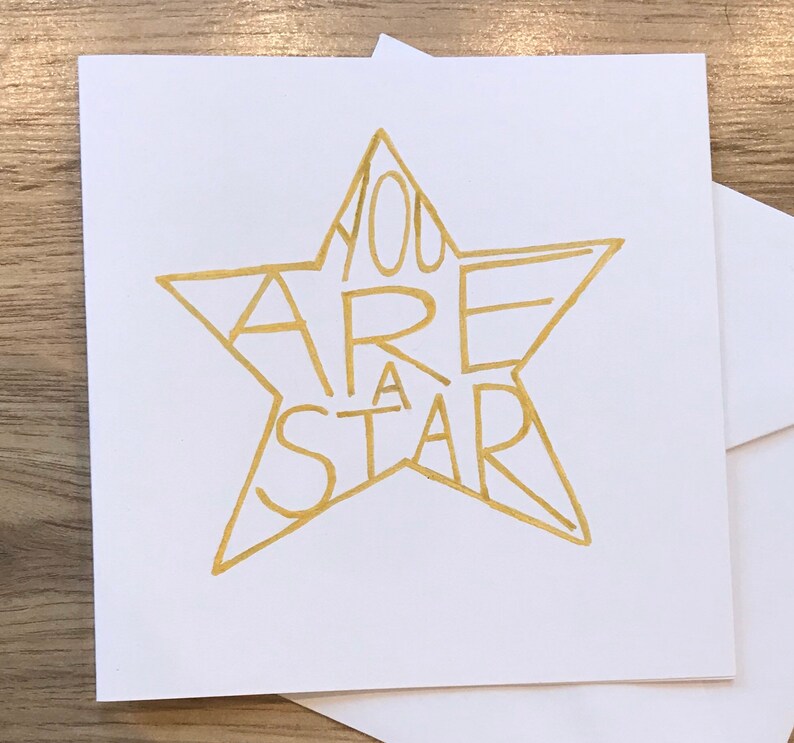 You Are a Star Card Well Done Card Congratulations Card - Etsy