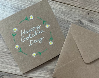 Daisy gotcha day card - happy gotcha day card - happy adoption day card - personalised adoption card - adoption anniversary - dog gotcha day