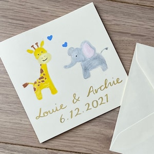 Carte personnalisée pour jumeaux - carte pour jumeaux - carte pour garçons jumeaux - carte pour filles jumelles - carte pour nouveau bébé - carte pour baby shower - carte pour baptême