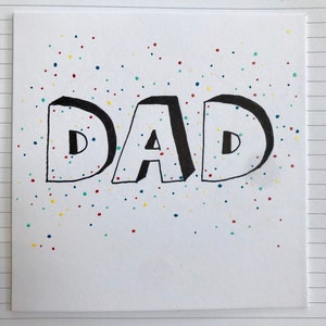 Carte papa - fête des pères - carte papa - carte maman - fête des mères - personnalisée - carte à pois