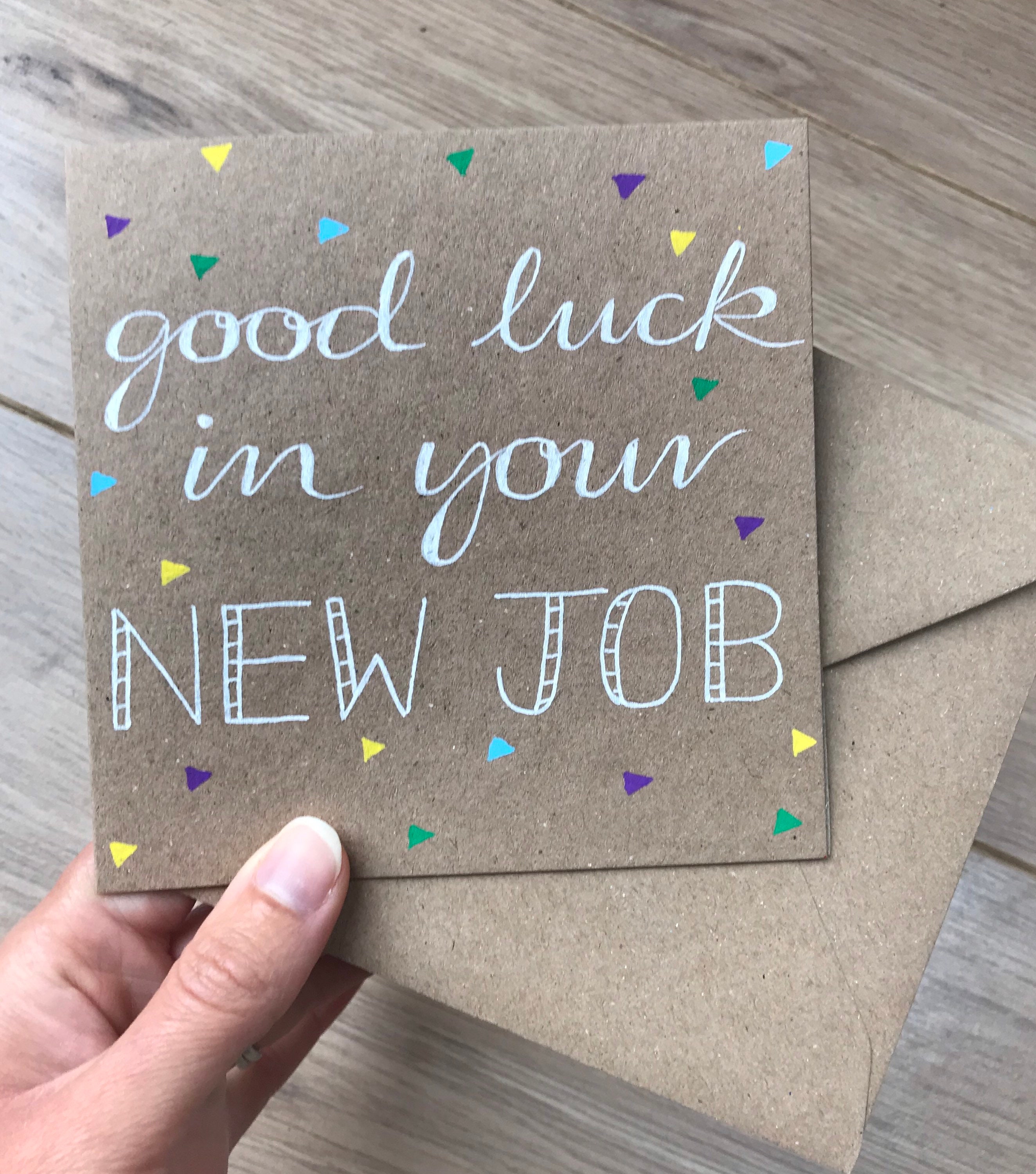 Good Luck in Your New Job New Job Card Well Done Card Etsy UK