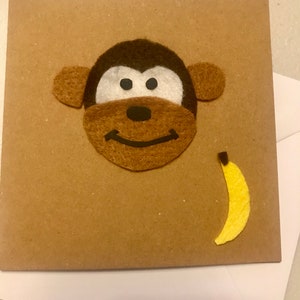 Cartão de macaco - cartão de aniversário de macaco - idade especial - cartão de aniversário infantil - cartão de idade - aniversário de menino - aniversário de menina - personalizado -
