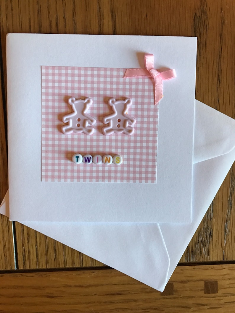 New Baby Twins Card Twins Card Twin Girls Card Twin Boys Etsy