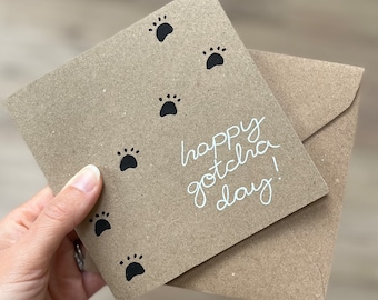 Happy gotcha day card - gotcha day card - dog gotcha day card - pet adoption day card - dog birthday card - pet anniversary card