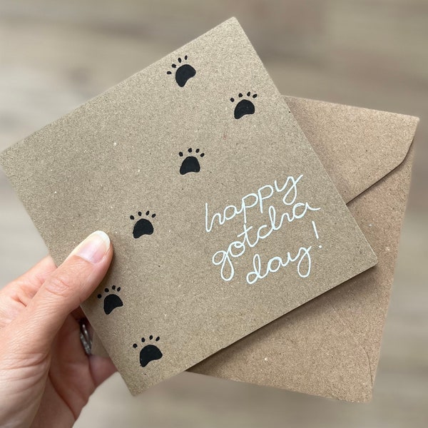 Happy gotcha day card - gotcha day card - dog gotcha day card - pet adoption day card - dog birthday card - pet anniversary card