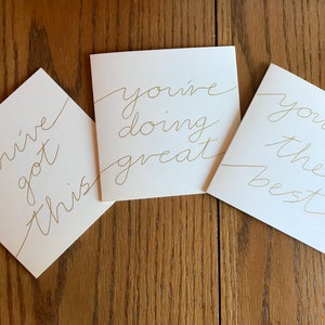 Paquete de 3 tarjetas de positividad: puedes con esto, lo estás haciendo muy bien, eres el mejor, tarjetas de positividad, tarjetas de aliento y de amabilidad
