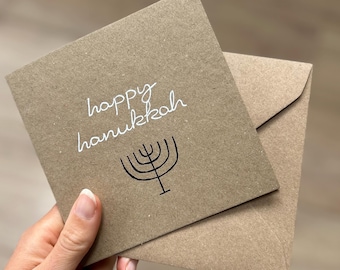 Happy hanukkah card - hanukkah card - menorah card - personalised hanukkah card - hanukkah celebrations - jewish festival of light