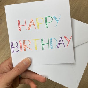 Carte d'anniversaire arc-en-ciel - carte d'anniversaire personnalisée - carte arc-en-ciel - carte pour âge spécial - anniversaire de maman - anniversaire d'un ami - carte d'anniversaire