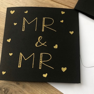 Mr and Mr Karte - Hochzeitskarte - Männer - Hochzeitskarte - Hochzeitstag - Glückwunschkarte für Männer - standesamtliche Hochzeit - Glückwunschkarte zur Hochzeit