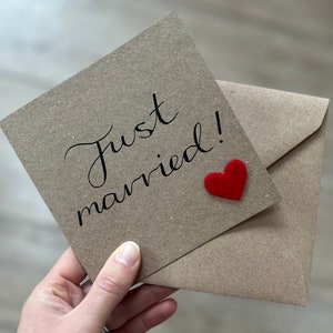 Cartão de recém-casado - cartão de casamento - cartão de dia do casamento - cartão de casamento personalizado - cartão de casamento - presente de casamento - no dia do seu casamento