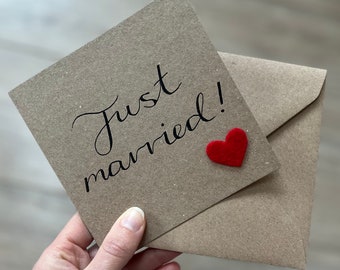 Frisch verheiratet Karte - Hochzeitskarte - Hochzeitstag Karte - Personalisierte Hochzeitskarte - Heiratskarte - Hochzeitsgeschenk - an Ihrem Hochzeitstag