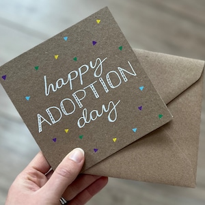 Karta z okazji Dnia Adopcji - Karta adopcyjna - Spersonalizowana karta adopcyjna - Karta z okazji Dnia Adopcji - Karta z okazji rocznicy adopcji - Szczęśliwego Dnia Adopcji