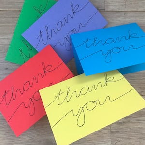 Paquete de 5 tarjetas de agradecimiento: tarjeta de agradecimiento de arcoíris, tarjetas brillantes, paquete de tarjetas de agradecimiento, agradecimiento, agradecimiento de cumpleaños, agradecimiento de boda