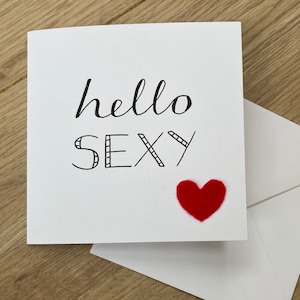 Hallo sexy Karte - Valentinstag Karte - Sexy Karte - Verlobung - Jahrestag Karte - Liebeskarte - Ehemann - Frau - Freundin - Freund