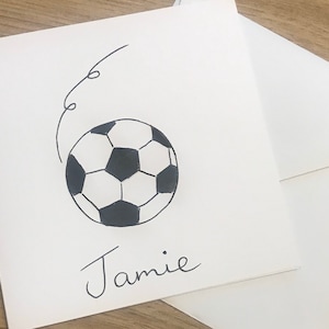 Personalisierte Geburtstagskarte Fußball - Geburtstagskarte Fußball - Fußballliebhaber - Mädchen Geburtstagskarte - Jungen Geburtstagskarte - personalisierte Karte