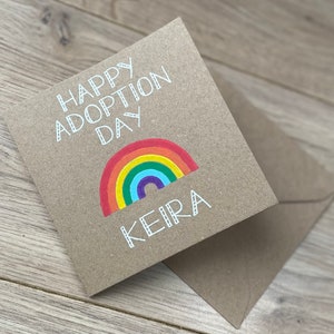 Biglietto di auguri per il giorno dell'adozione - biglietto di auguri per l'adozione - buon giorno del gotcha - biglietto di auguri per l'anniversario dell'adozione - regalo per l'adozione - biglietto di auguri per l'adozione personalizzato
