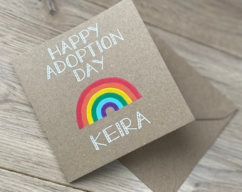 Happy adoption day card - adoption card - happy gotcha day - adoption anniversary card - adoption gift - personalised adoption card