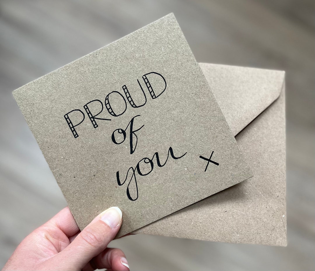 Proud of You Card - Positivity Card - Congratulations Card - Well Done ...