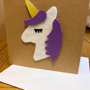 Unicorn birthday card unicorn card childrens birthday special age girl birthday personalised age card image 4