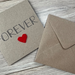 Carte pour toujours - carte de Saint Valentin - carte de Saint Valentin - carte de fiançailles - carte de mariage - carte d'anniversaire - carte de mari - carte de femme