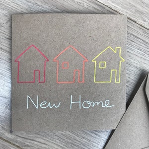 Carte arc-en-ciel pour nouvelle maison - nouvelle carte de maison - nouvelle maison - déménagement - déménagement - carte de déménagement - nouvelle carte de maison personnalisée - carte personnalisée