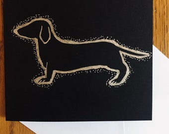 Dachshund card - sausage dog card - dachshund birthday card - sausage dog birthday card - birthday card - dog lover card - daxie card