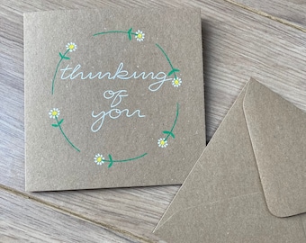 Thinking of you card - daisy card - flower card - sending positive vibes - sympathy card - positivity card - encouragement card - good vibes
