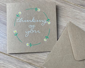 Thinking of you card - daisy card - flower card - sending positive vibes - sympathy card - positivity card - encouragement card - good vibes