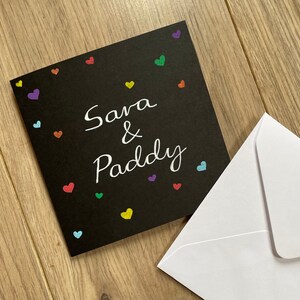 Personalised engagement card - personalised wedding card - personalised anniversary card - personalised valentines card - love card