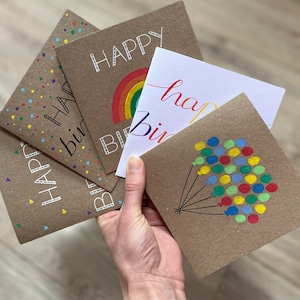 Pakket met 5 gemengde verjaardagskaarten - pakket verjaardagskaarten - pakket verjaardagskaarten - verjaardagskaart - kinderverjaardag - volwassen verjaardag - leuke verjaardag