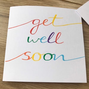 Carte de rétablissement arc-en-ciel - carte de rétablissement - sentez-vous mieux - une pensée pour vous - carte d'encouragement - carte de positivité - carte d'hôpital