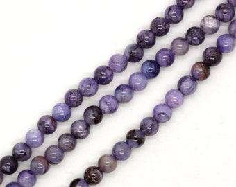 20 PCs-round beads purple Jasper-semi-precious stone 4 mm